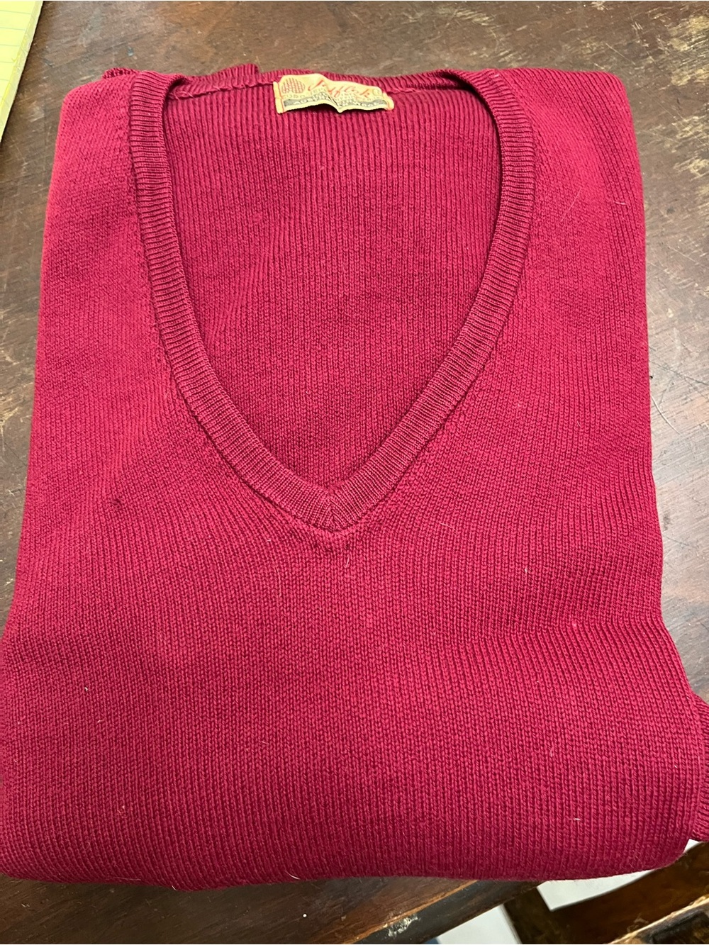 Jefflok Australian Wool V-Neck Sweater large